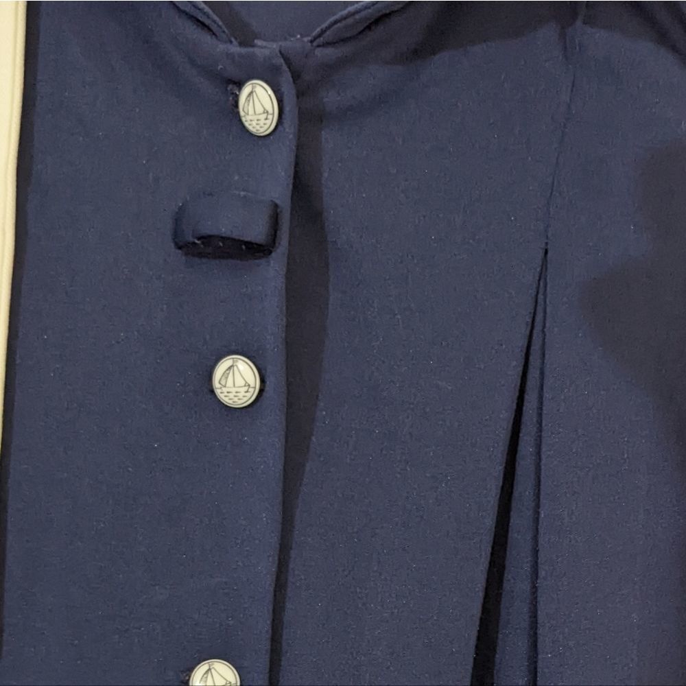 Vintage Women's Button Front Sailor Blouse - Picture 7 of 9